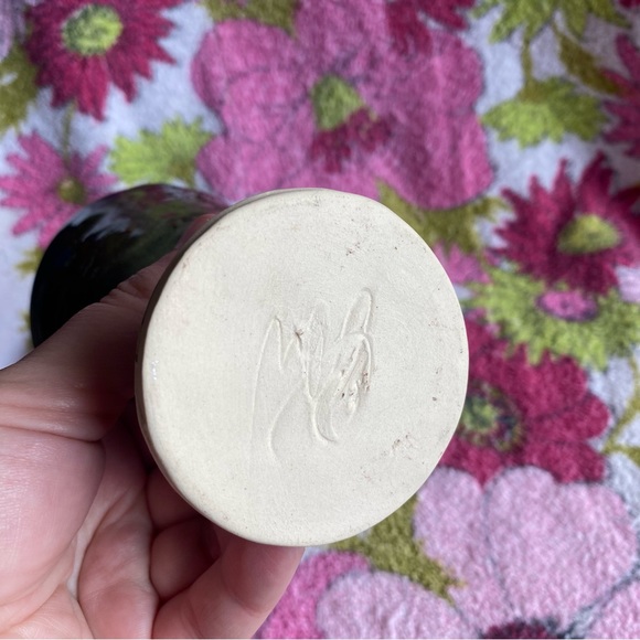 Vintage Signed unique Pottery glazed wine goblet - Picture 2 of 5